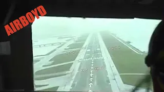 Cockpit Video Landing Hong Kong Kai Tak In The Rain