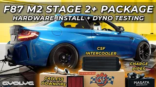 F87 M2 - Stage 2+ Package Install - Catless Downpipe + CSF Intercooler + Charge Pipe + Dyno Tuning