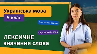 Лексичне значення слова - пряме і переносне значення. Українська мова 5 клас.