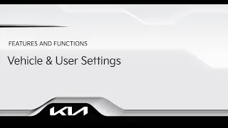 Vehicle and User Settings