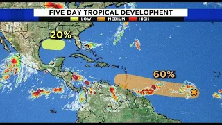 National Hurricane Center watching 2 areas in the tropics