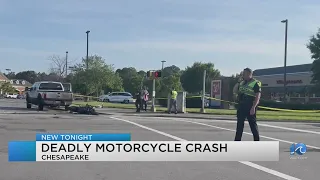 Police: 1 dead in Chesapeake crash with motorcycle