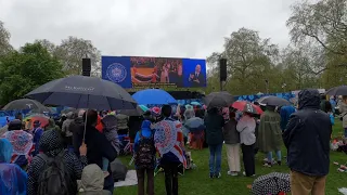 King Charles III Coronation, God save the King, St James Park London