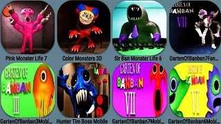 Pink Monster Life 7,Color Monster Circus, Sir Ban Monster 6, Banban 3+6 ,Banban7 Demo, Hunter Tim