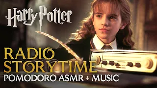 Study Session 📻 WIZARDING RADIO TALES 🏰 Harry Potter Pomodoro with Hogwarts ASMR Sounds