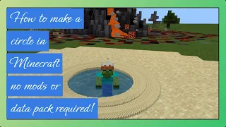 How to make a circle in Minecraft(Bedrock Edition) -- no mods/data pack needed!