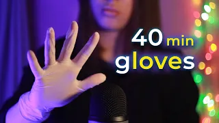 ASMR | 40 Min Latex Gloves for Your Sleep | Ear Massage (hand sounds, massage with oil) | No Talking