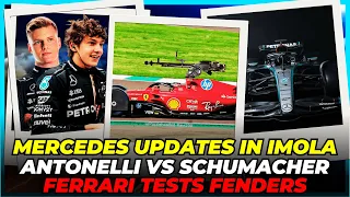 Mercedes Updates l Antonelli and Schumacher Test l Ferrari Tests Rain Spray Protections - Formula 1
