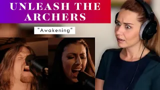 Unleash the Archers "Awakening" REACTION & ANALYSIS by Vocal Coach/Opera Singer