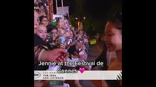 Jennie at the Cannes film festival 📽️ greeting fans 🥺😍 #blackpink #blink #jennie