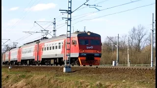 Электропоезд ЭТ2М-059 на перегоне Колпино – Саблино