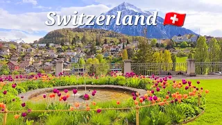 SWITZERLAND 🇨🇭 SPIEZ AND THUN FRÜHLINGS, A SUNNY SPRING DAY