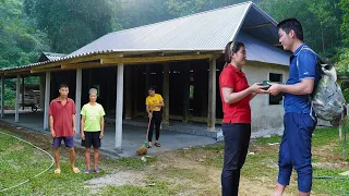 Nhe Goes to work - Lieu left the farm returned home to help his parents continue to Build a House