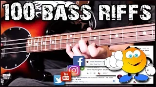 100 Greatest BASS Riffs | Suggested by YOU! (PART ONE)