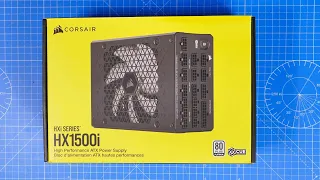 Corsair HX1500i installation guide with 600w 12vhpwr adapter and cable guide