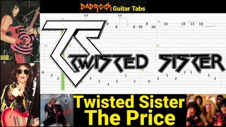 The Price - Twisted Sister - Guitar + Bass TABS Lesson (Rewind)