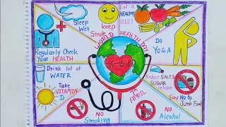 World Health Day Drawing|world health day poster|Health Day Drawing|Drawing on world Health day