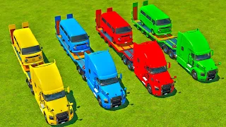 TOY CARS OF COLORS! AMAZING CARS TRANSPORTING Farming Simulator 22 | FarmYA