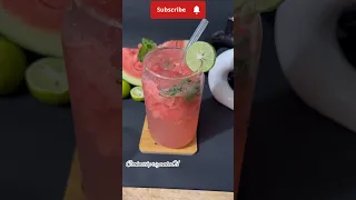 Watermelon Mojito 🍉 | Watermelon Mocktail | Summer Drinks | Mojito Recipe #shorts #summerdrink .