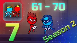 Red and Blue Stickman : Season 2 (Levels 61 - 70) Android iOS 1080p Walkthrough