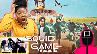 SQUID GAME ACAPELLA / MUSIC ILLITERATE REACTS #오징어 게임 반응 | Shinida Ak