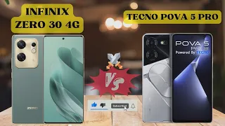 INFINIX ZERO 30 4G Vs TECNO POVA 5 PRO ||  Review and Comparison !! #infinix #tecnopova5pro