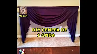 DIY CENEFA DE PINO DE 1 ONDA / EASY SWAG VALANCE / DRAPE RIDEAUX /dökümlü perdele