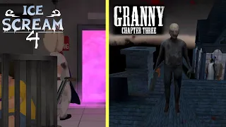 Ice scream 4 game over scene vs granny 3 game over scene