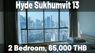 HYDE Sukhumvit 13 2 bedroom condo for rent 107 sqm for 65,000 THB