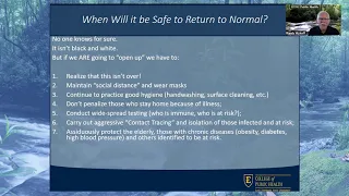 When Is It Safe to Return to Normal?