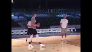 Dirk Nowitzki Tries to Copy Kristaps Porzingis's Dunk But FAILS!