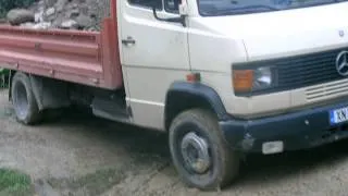 Mercedes vario 711d  loaded with 6 tons of gravel from river