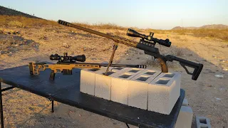 338 Lapua vs 50 BMG vs Cinder Blocks. ABSOLUTE DESTRUCTION!