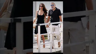 Quiet luxery. Amal and Georges Clooney enjoyed a summer journey at Venice #couple #celebrity