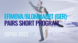 EFIMOVA / BLOMMAERT (GER) | Pairs Short Program | Espoo 2023 | #EuroFigure