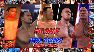 THE ROCK ENTRANCES IN WWE GAMES - THE ROCK EVOLUTION 2000 - 2022 GRAPHICS COMPARISON GAME HISTORY