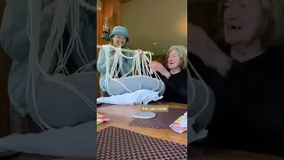 Macrame cat hammock (my grandma's reaction) #shorts #cats #macrame