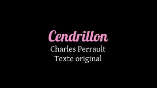 Charles Perrault, Cendrillon, Livre audio-textuel.