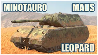 Minotauro, Maus & Leopard 1 • WoT Blitz Gameplay