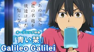 【10周年記念】「あの日見た花の名前を僕達はまだ知らない。」OP映像「青い栞」(Galileo Galilei)