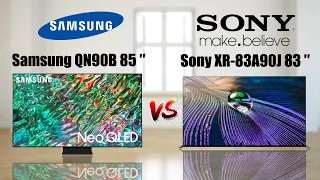 Samsung QN90B 85" vs Sony XR-A90J 83" Comparison