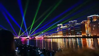 Светомузыкальное шоу на Макаровском мосту в Екатеринбурге