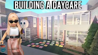 BUILDING A BLOXBURG DAYCARE FOR MY TOWN | roblox