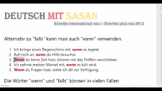Schritte plus neu Nr. 6 B1.2 Lektion 8/3   ( گرامر falls ) آموزش زبان آلمانی درس هشتم / ویدیو سوم