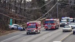 Clifton Fire Department Car Vs Pole Route 3 West Bound 12-25-18