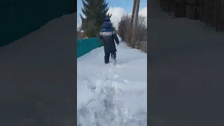 Проверка сугробов на прочность!🏂✊️👍