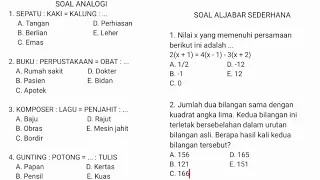 SOAL SKD BUMN DAN CPNS 2023 || ANALOGI DAN ALJABAR