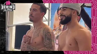 ADAM SALEH VS LANDON MCBROOM WEIGH-IN & FACE OFF | SOCIAL GLOVES BOXING