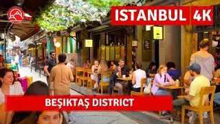 Popular Tourist District Beşiktaş In Istanbul 2023 Walking Tour|4k 60fps