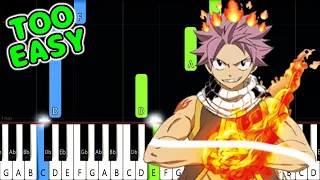 Fairy Tail Main Theme- EASY Piano Tutorial [animelovemen]